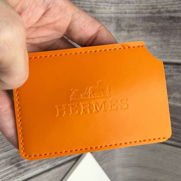NIB HERMES Mirror in Logo Case/ Card Holder Orange GWP Gift - Picture 4 of 11